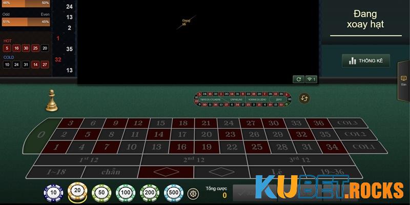 Cách chơi Roulette Kubet đơn giản dễ dàng